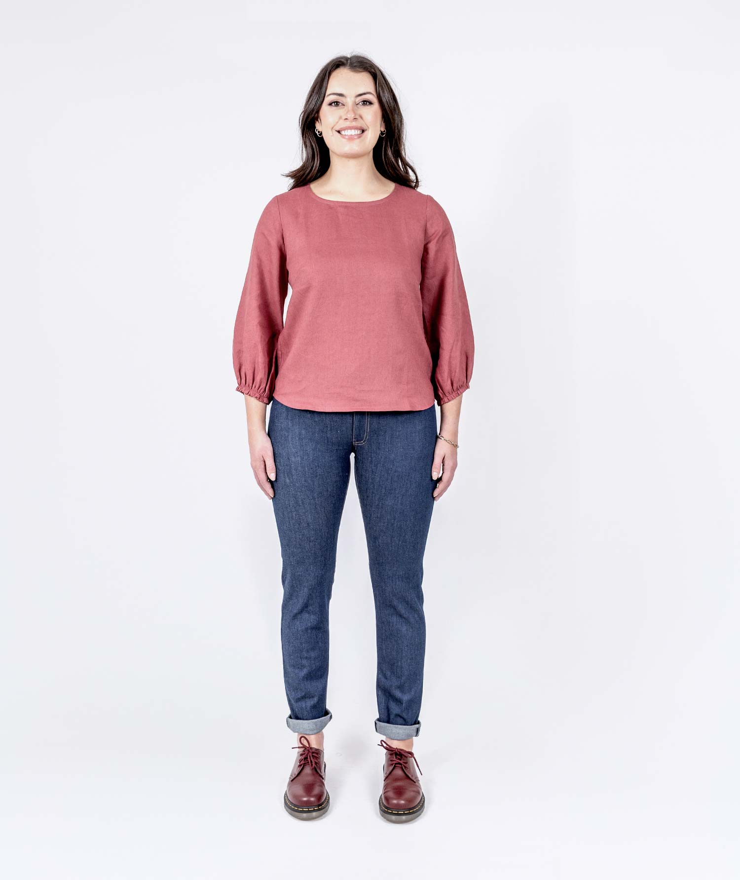 Carisa Linen Top - Persian Pink