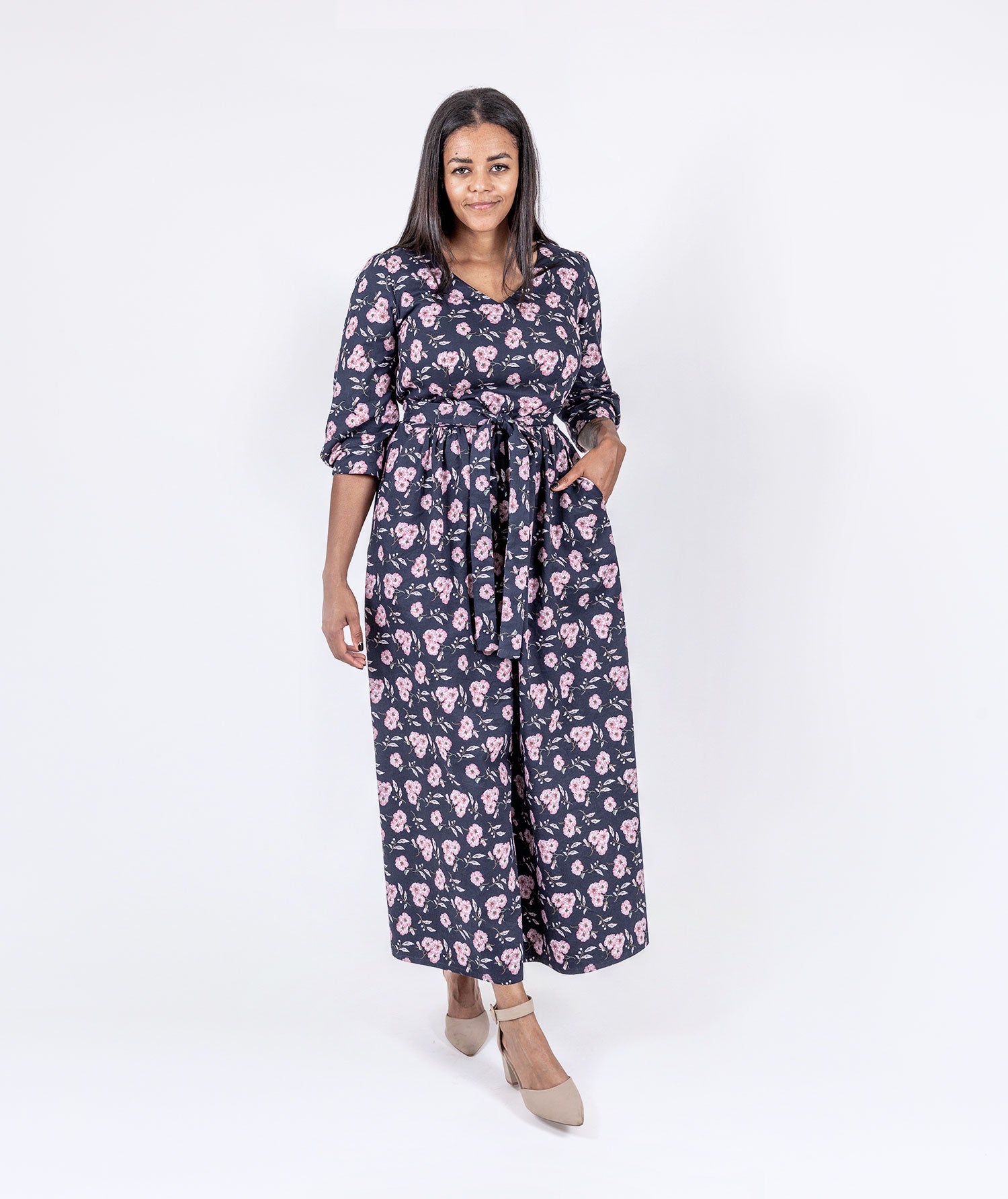 Floral Twill Dress