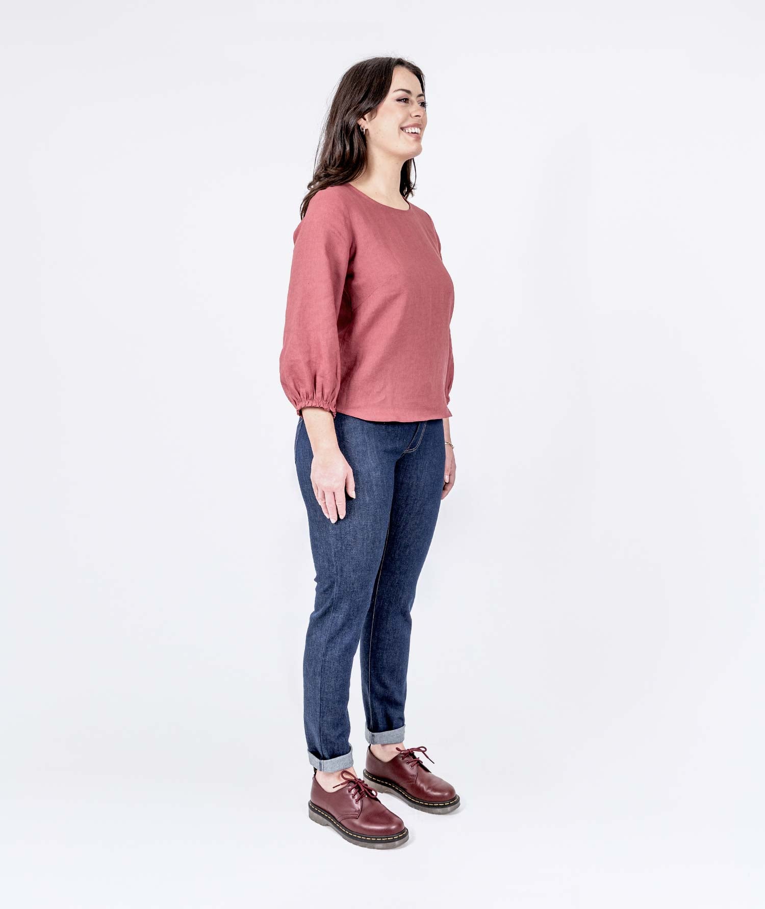 Carisa Linen Top - Persian Pink