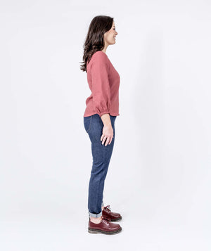 Carisa Linen Top - Persian Pink