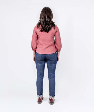 Carisa Linen Top - Persian Pink