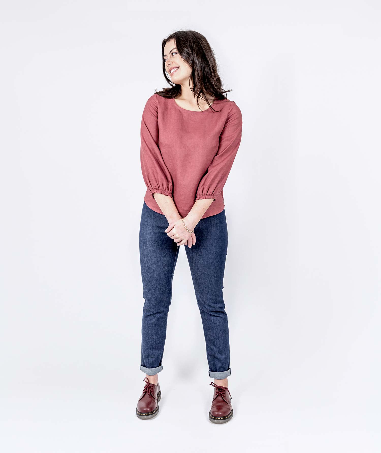 Carisa Linen Top - Persian Pink