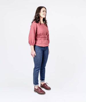 Carisa Linen Top - Persian Pink