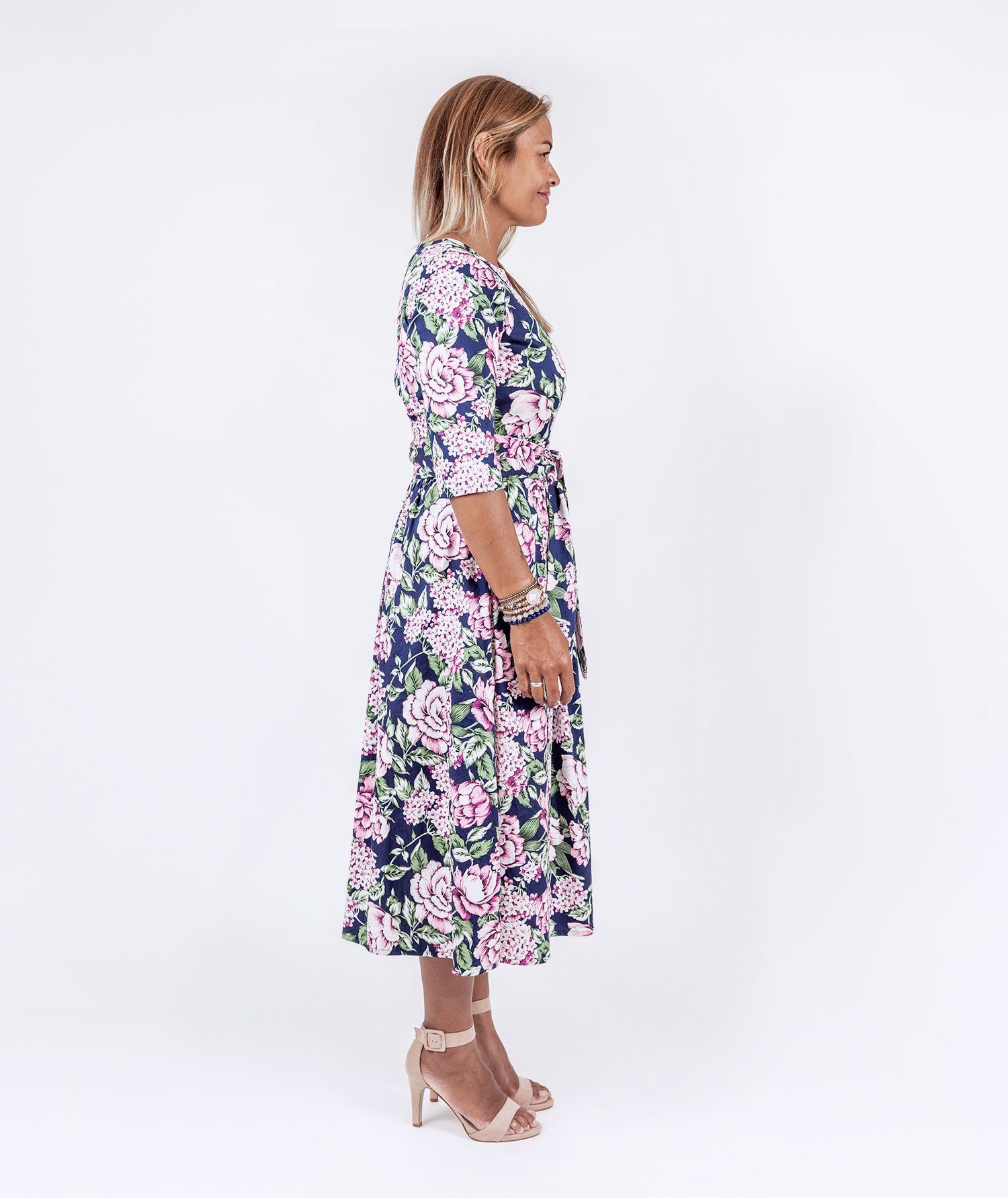 Navy Floral Dress