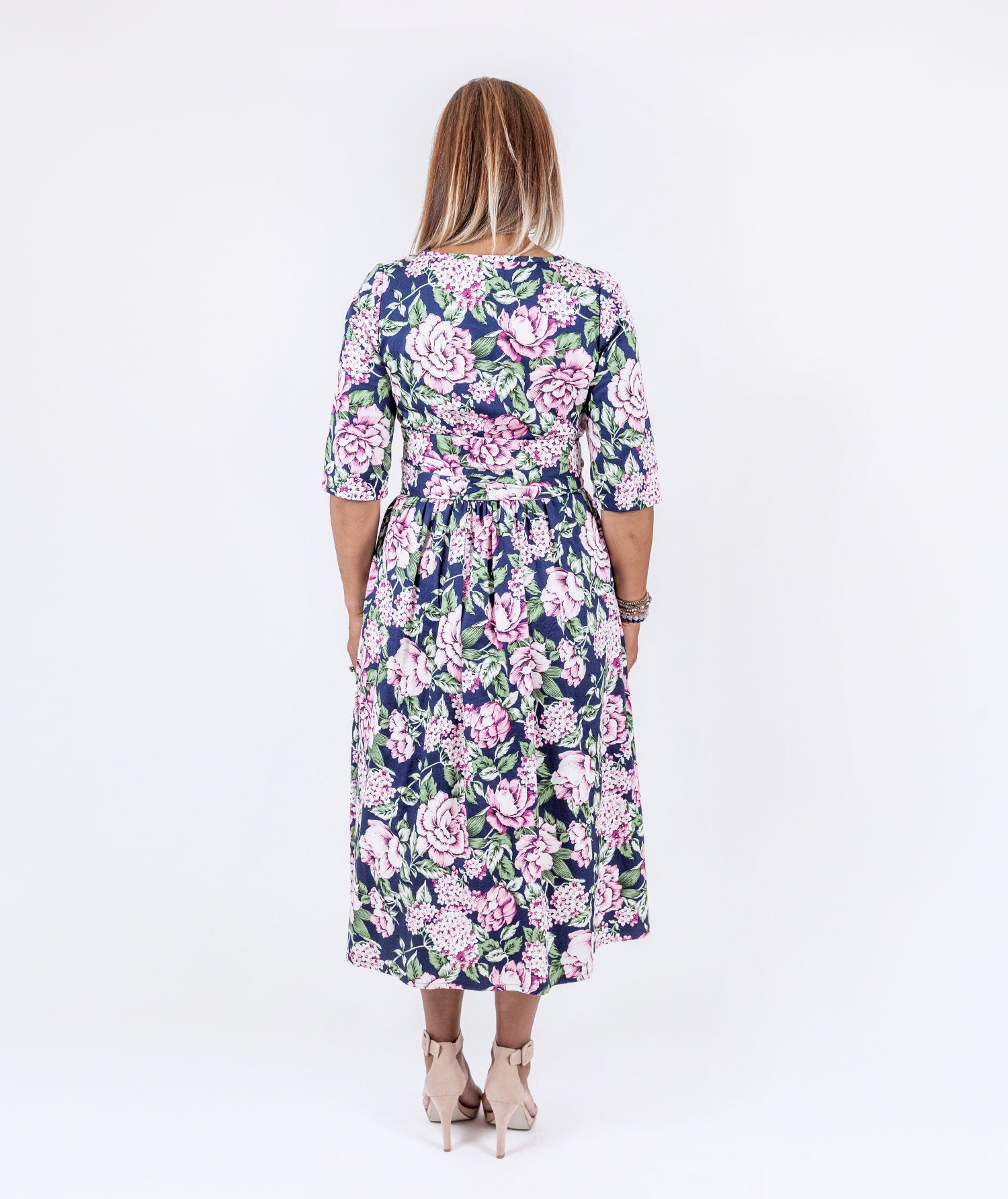 Navy Floral Dress
