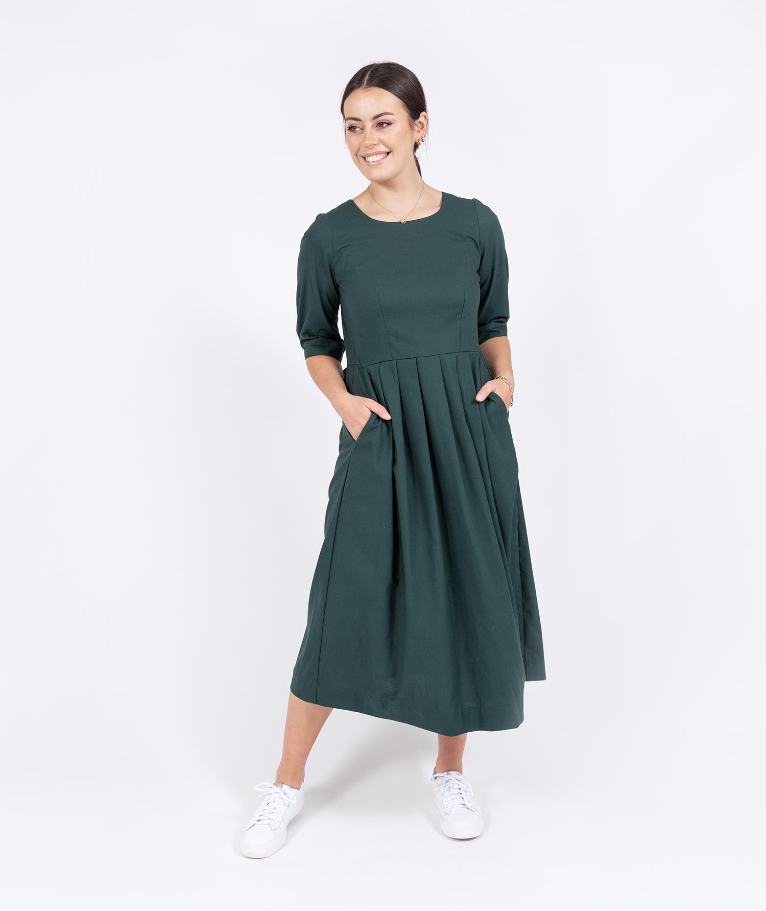 Pleated Dress (Linen/Cotton)