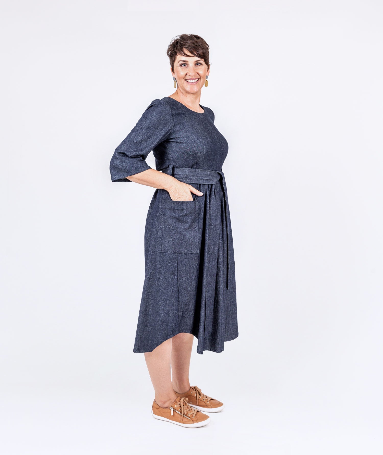 Stretch Denim Kajoli Dress